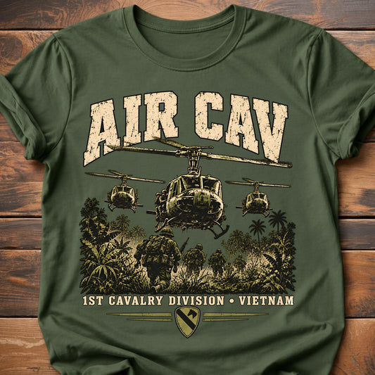 Air Cav Vietnam Veteran T-Shirt - Military Green