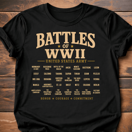 Battles Of WWII Army T-Shirt