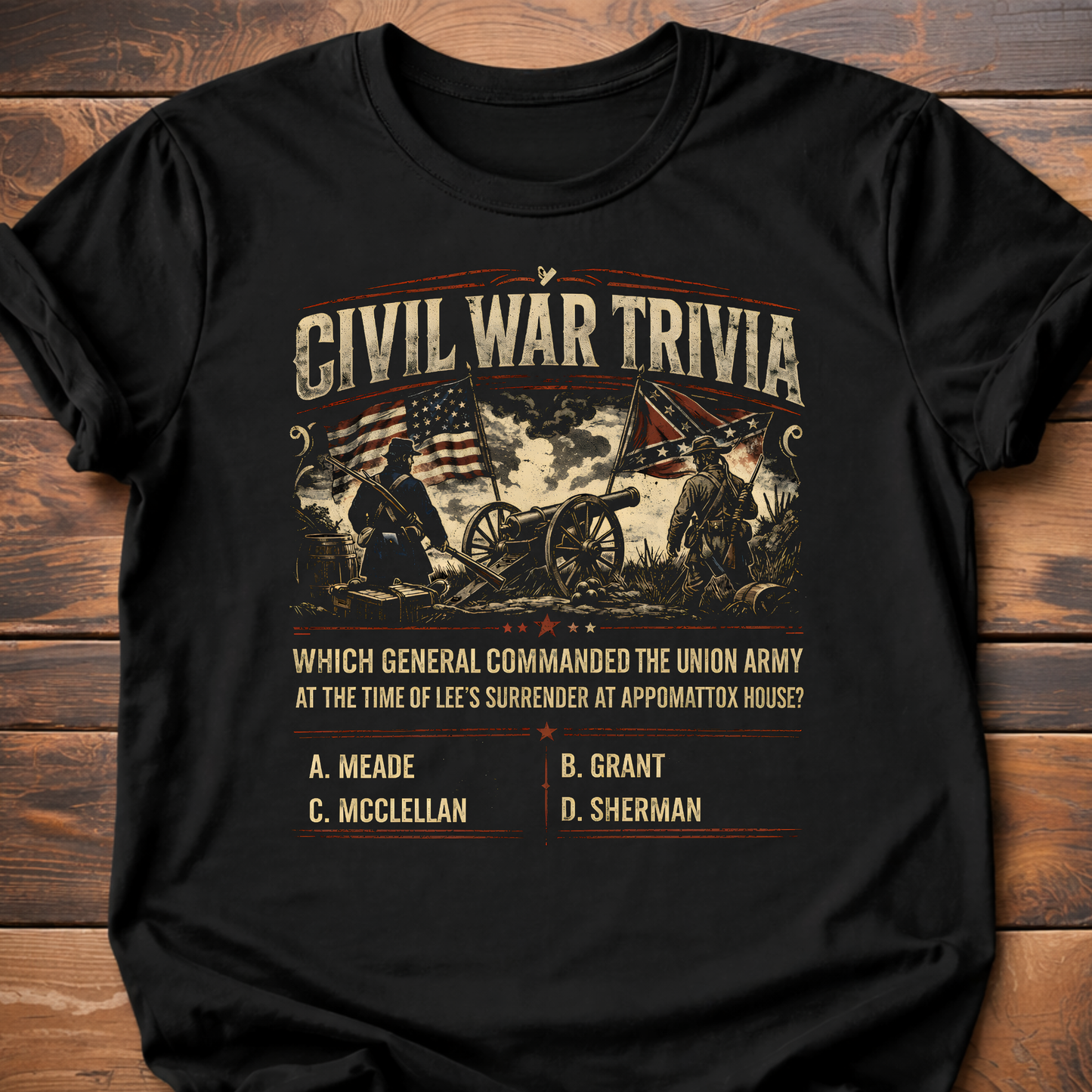 Civil War Trivia Union Commander T-Shirt