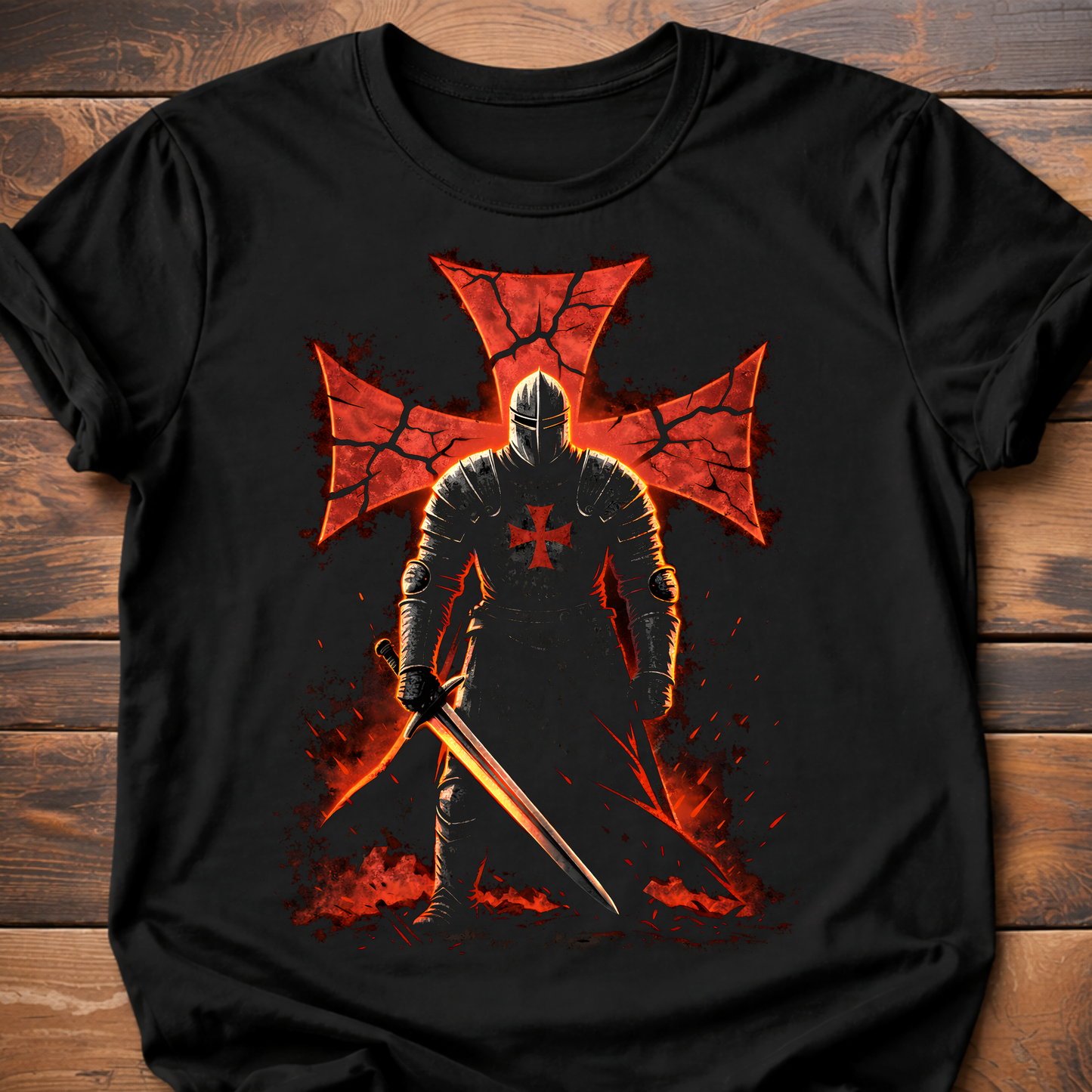 Templar Warrior Cross T-Shirt