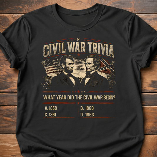 Civil War Trivia The Beginning Commander T-Shirt
