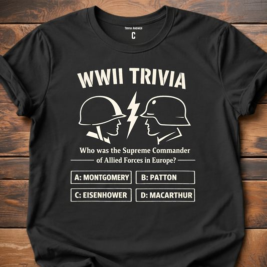 WWII Trivia Allied Forces Question T-Shirt