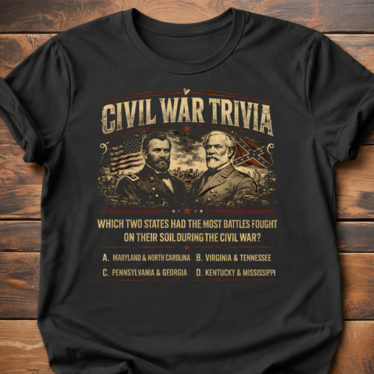 Civil War Trivia Most Battles T-Shirt