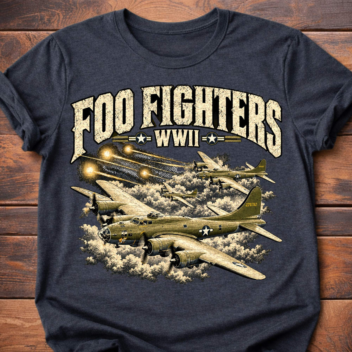Foo Fighters WWII Aviation T-Shirt - Dark Heather