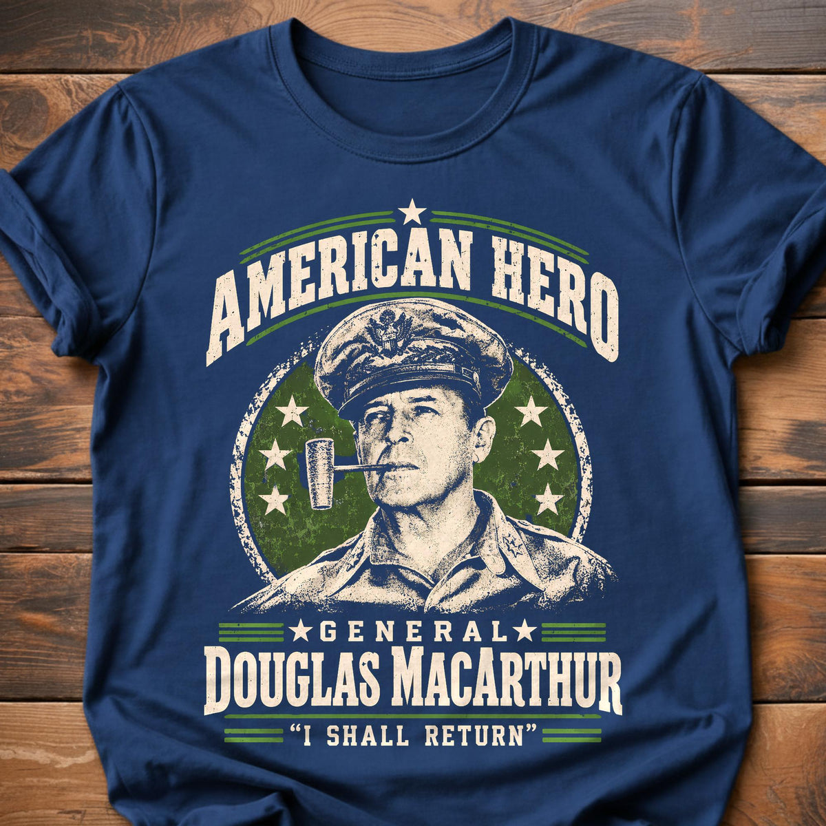 General Douglas MacArthur T-Shirt - Royal