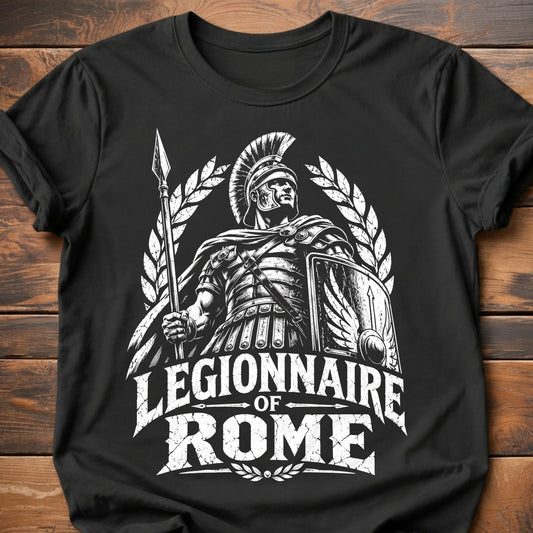 Legionnaire of Rome Graphic T-Shirt - Charcoal