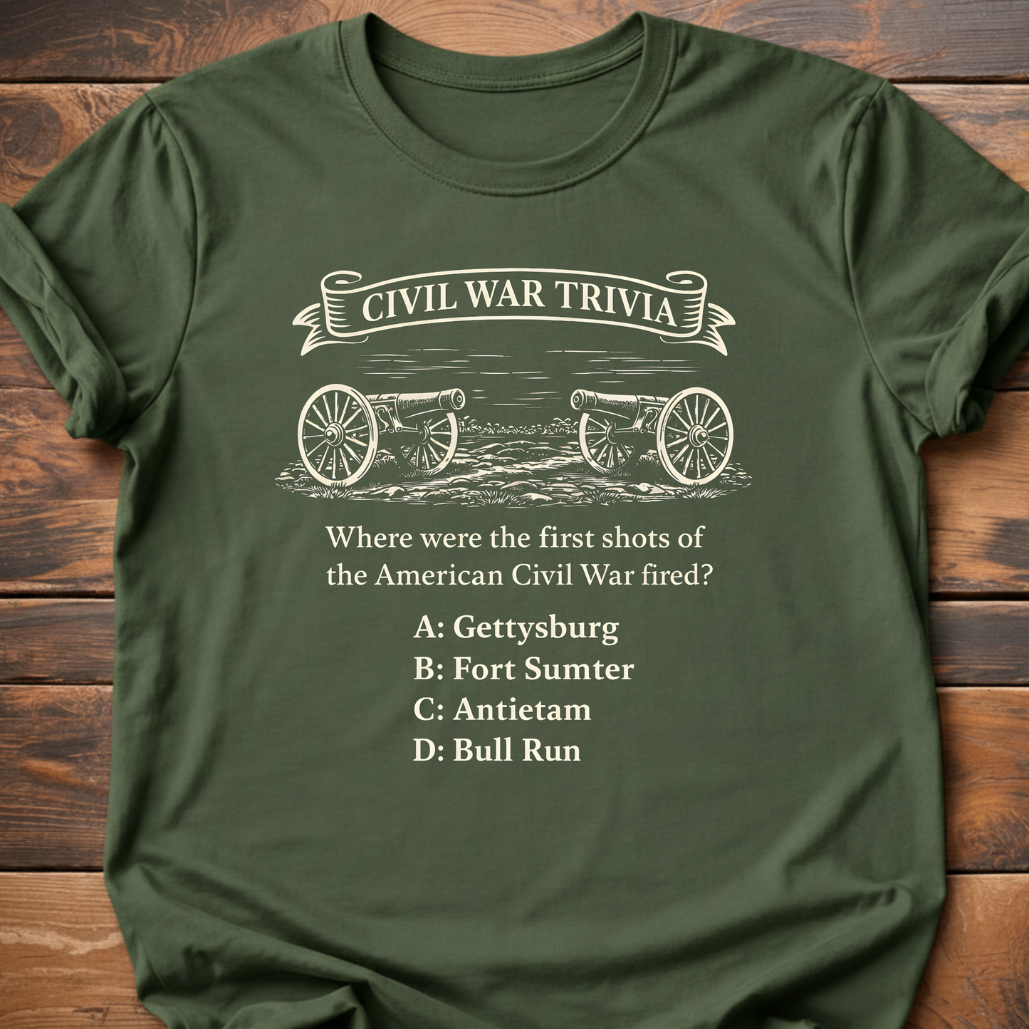 Civil War First Shots Trivia T-Shirt