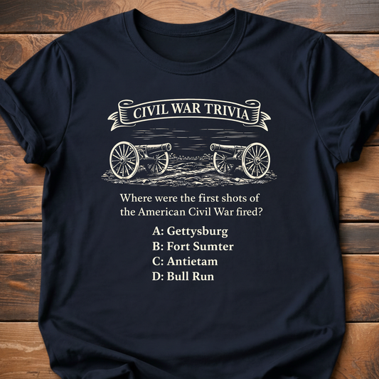 Civil War First Shots Trivia T-Shirt
