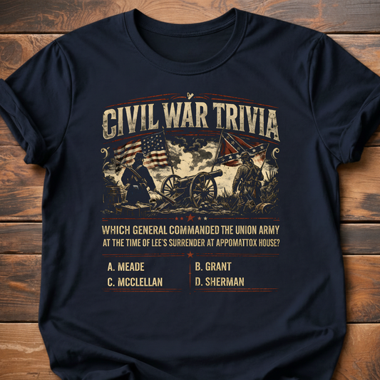 Civil War Trivia Union Commander T-Shirt