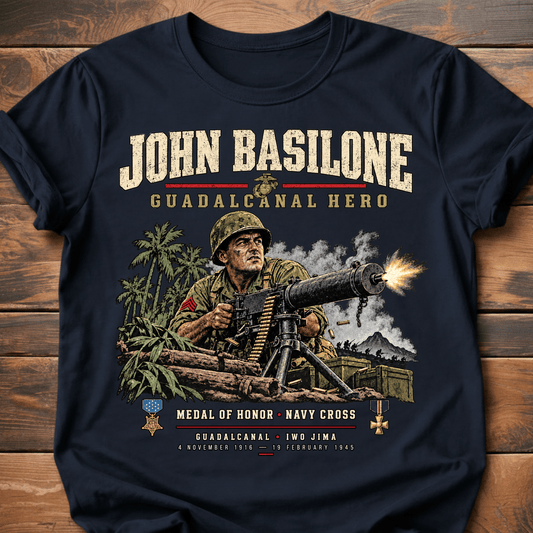 John Basilone Guadalcanal Hero T-Shirt