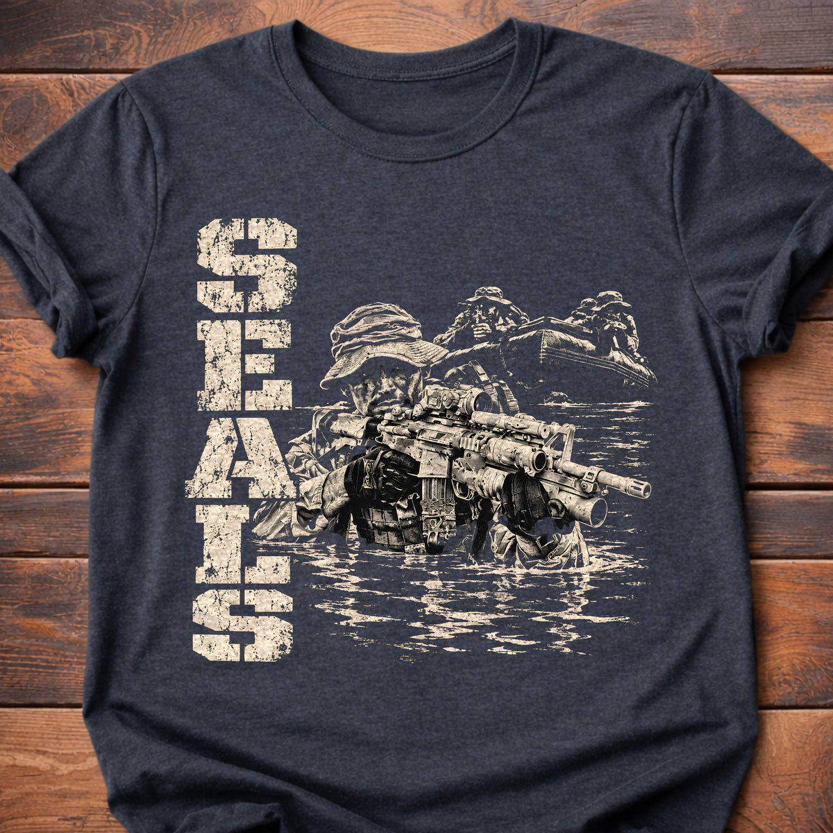 Seals graphic t-shirt - Dark Heather