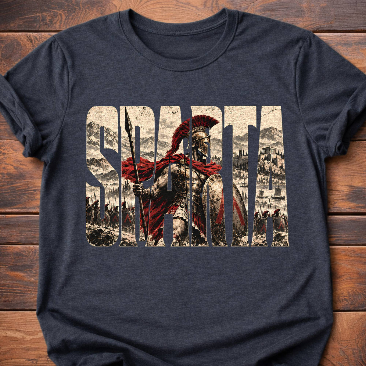 UNITE Spartan Warrior graphic t-shirt - Dark Heather