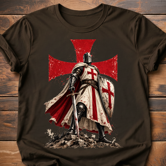 Crusader Cross Medieval Armor T-Shirt