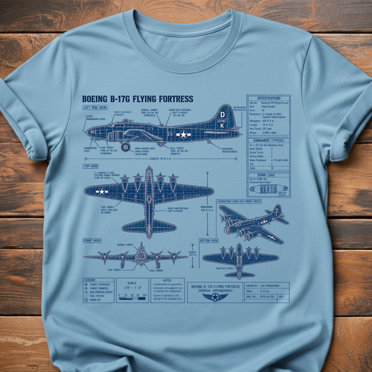 B17 Technical Drawing T-Shirt