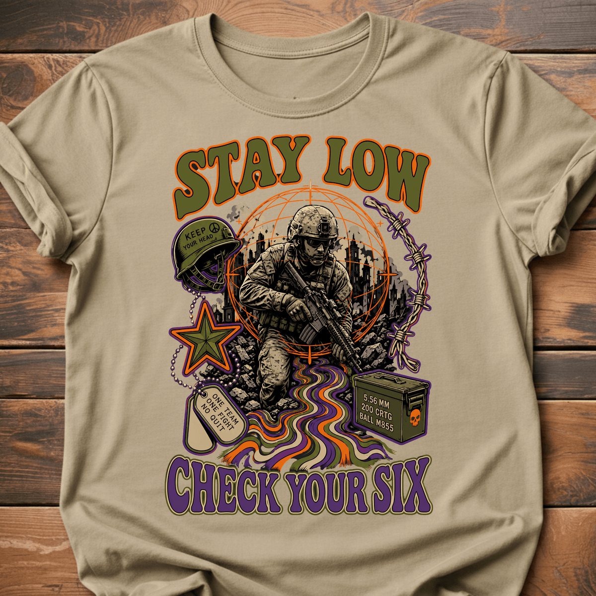 Stay Low - Check Your Six T-Shirt
