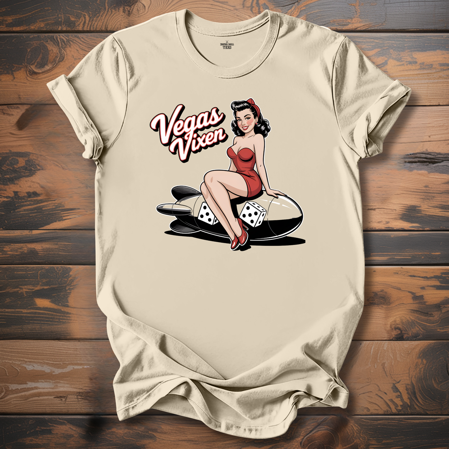Vegas Vixen WW2 Bomber Nose Art T-Shirt