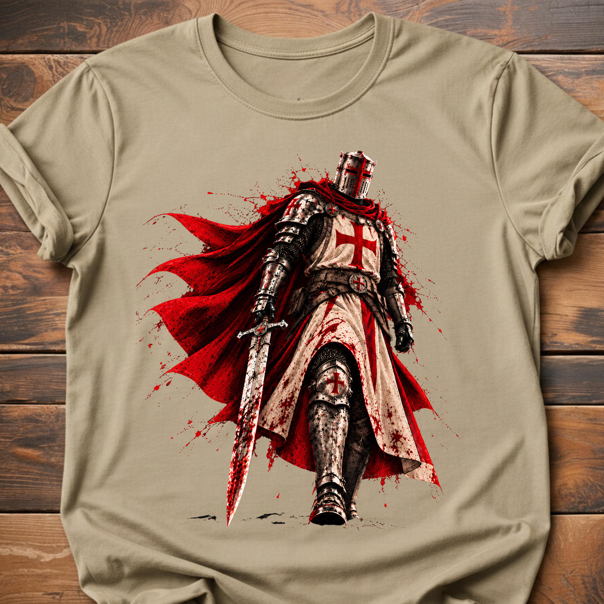 Menacing Templar Knight T-Shirt