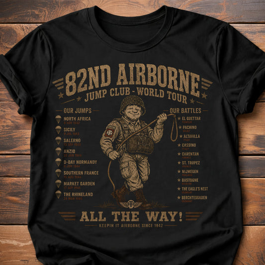 82nd Airborne World Tour T-Shirt - Black
