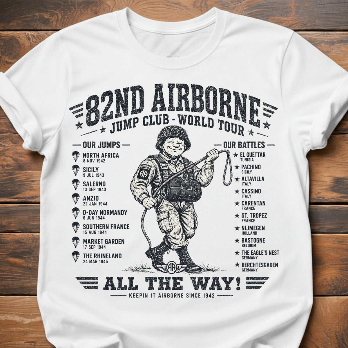 82nd Airborne World Tour T-Shirt - White