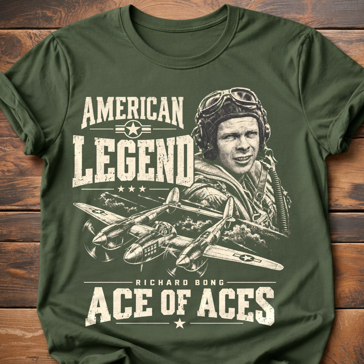 Ace of Aces T-Shirt - Military Green
