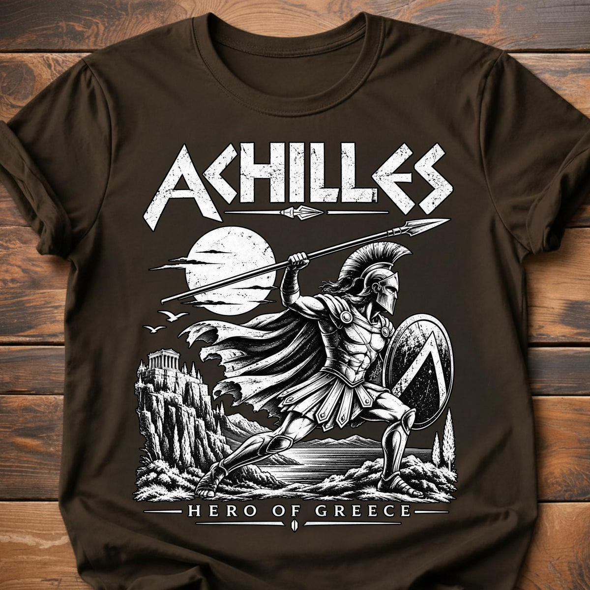 Achillies Graphic T-Shirt - Dark Chocolate