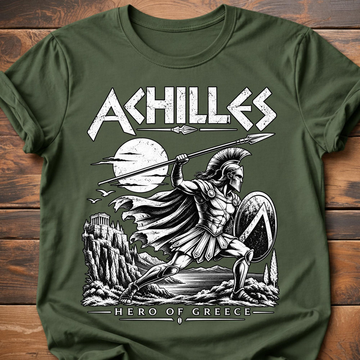 Achillies Graphic T-Shirt - Military Green