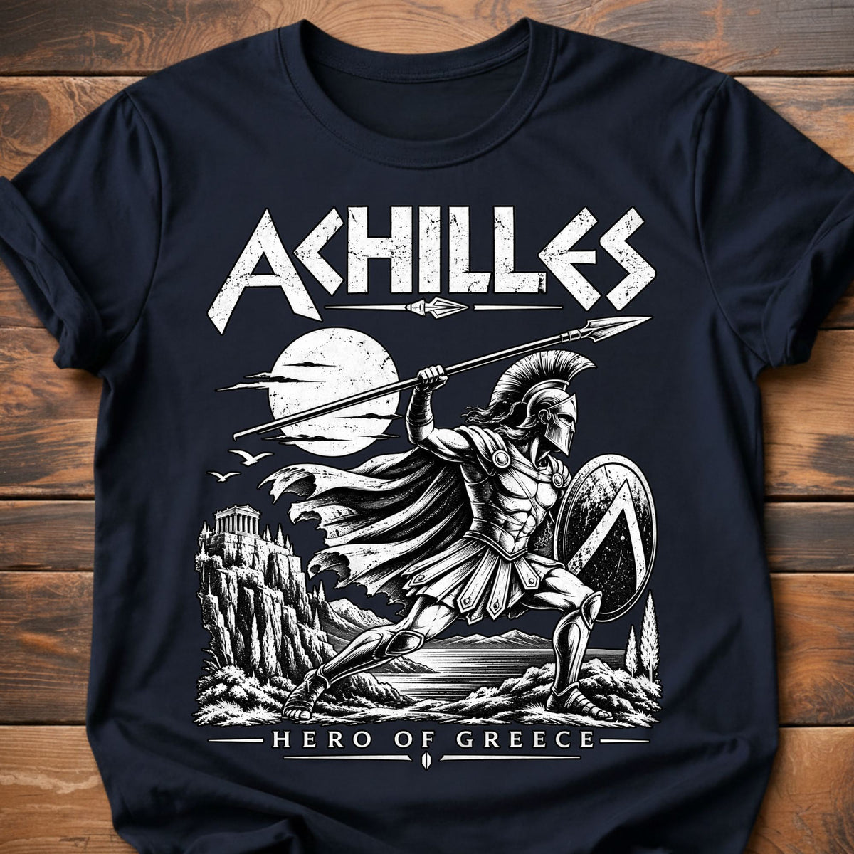 Achillies Graphic T-Shirt - Navy
