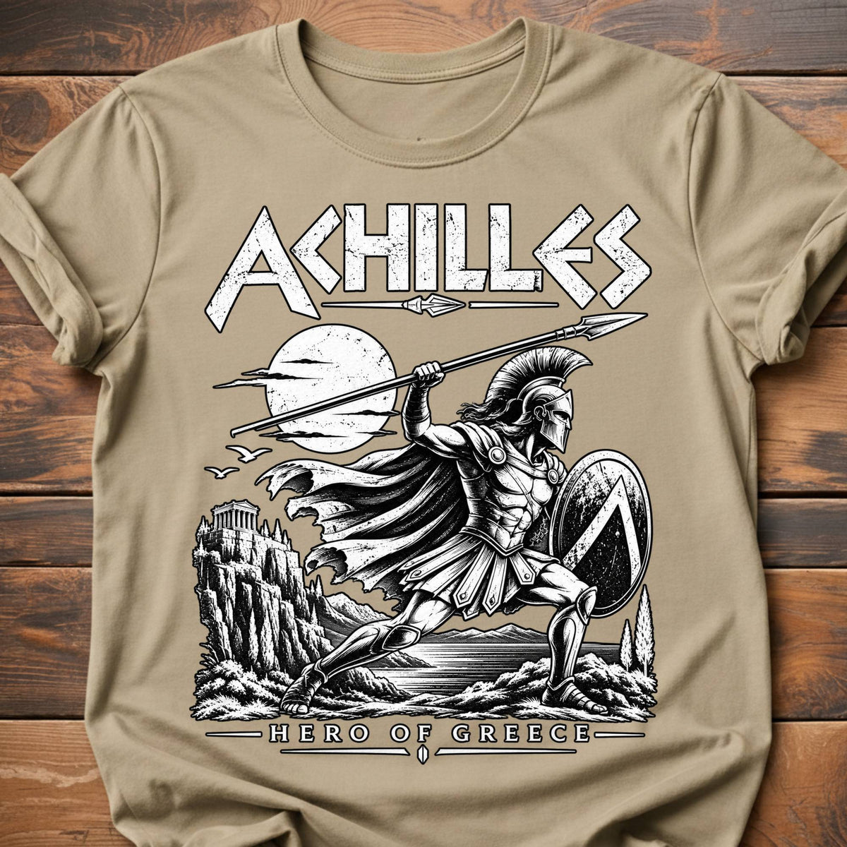 Achillies Graphic T-Shirt - Sand