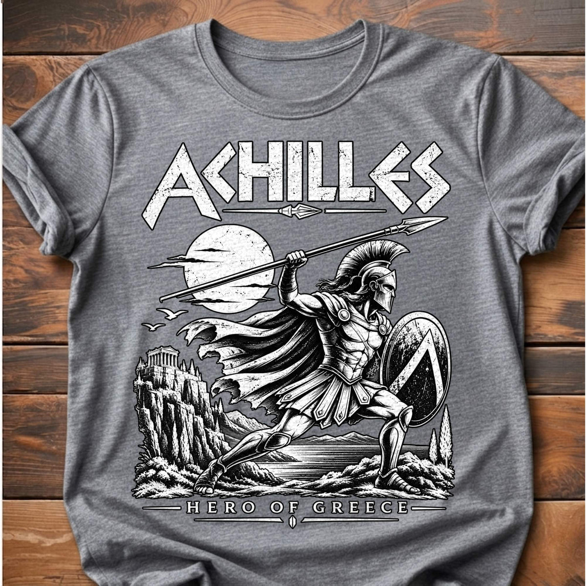 Achillies Graphic T-Shirt - Sport Grey