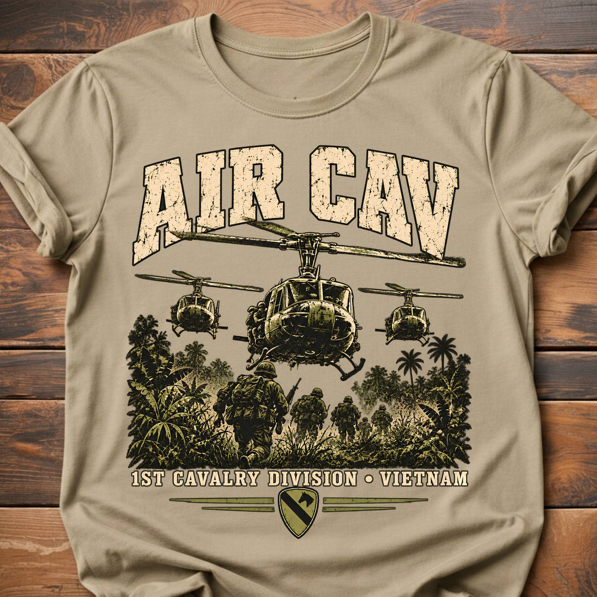 Air Cav Vietnam Veteran T-Shirt - Sand