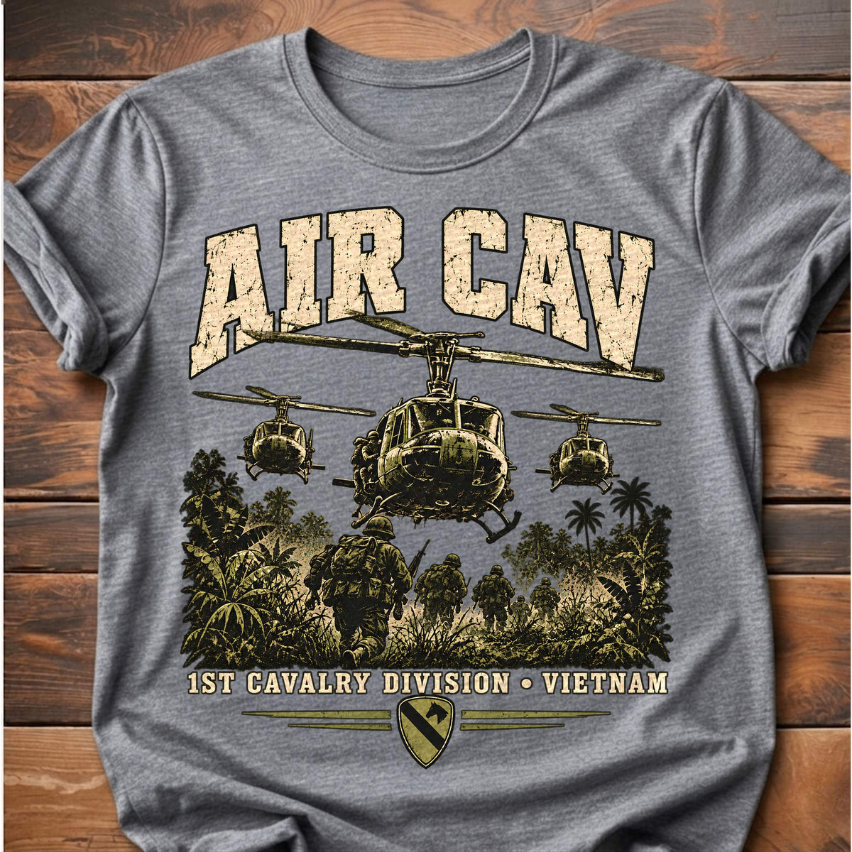 Air Cav Vietnam Veteran T-Shirt - Sport Grey