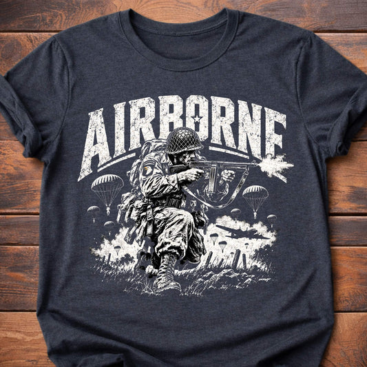 Airborne graphic t-shirt - Dark Heather
