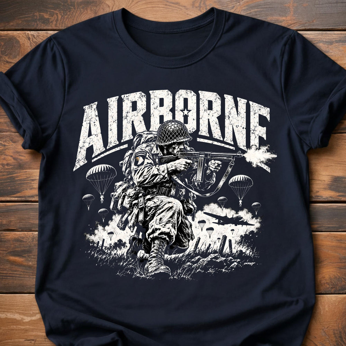 Airborne graphic t-shirt - Navy