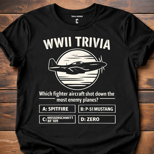 WWII Trivia Fighter Question T-Shirt