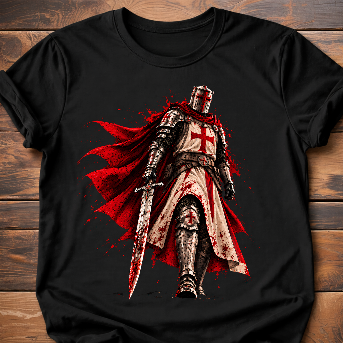 Menacing Templar Knight T-Shirt