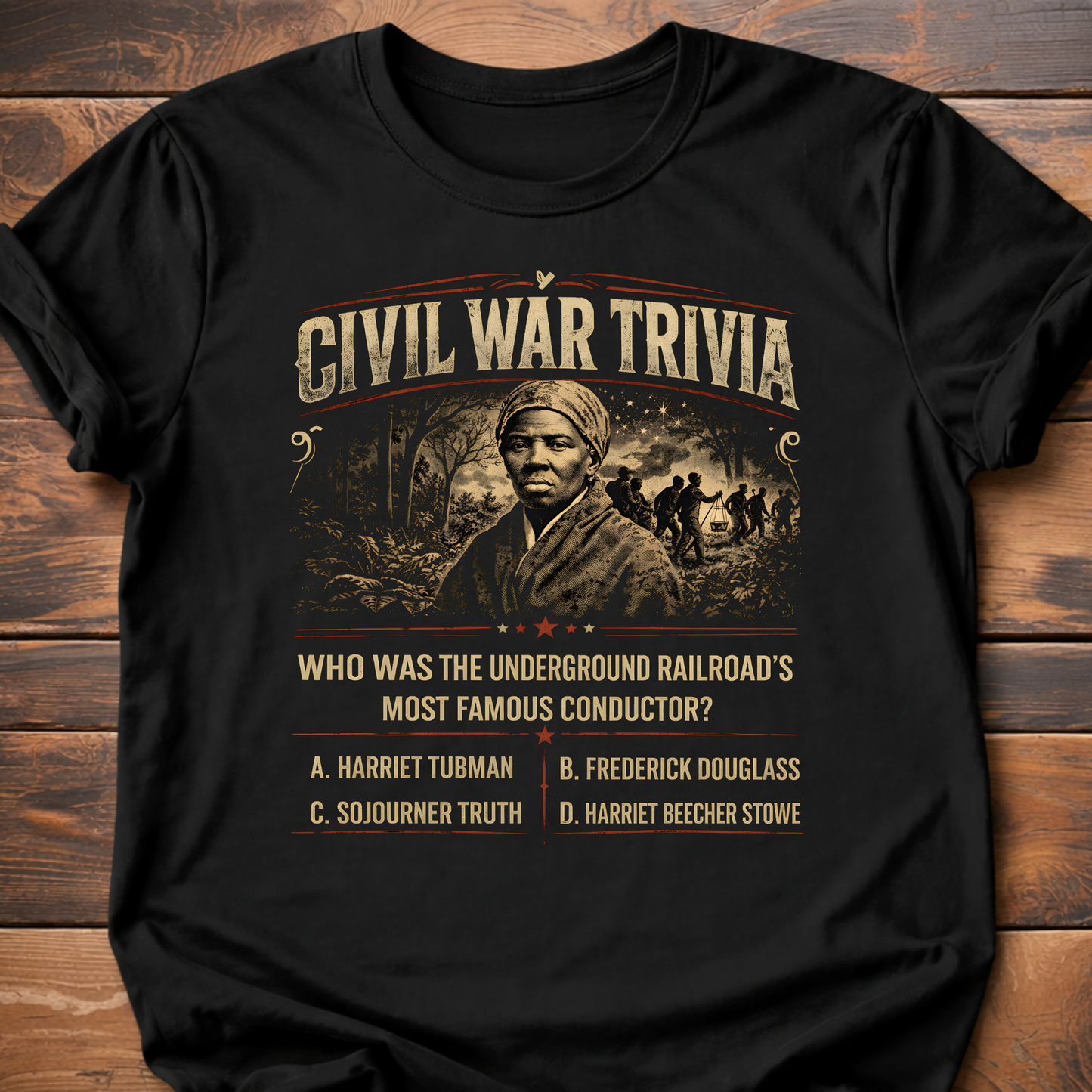 Civil War Trivia Underground Railroad T-Shirt