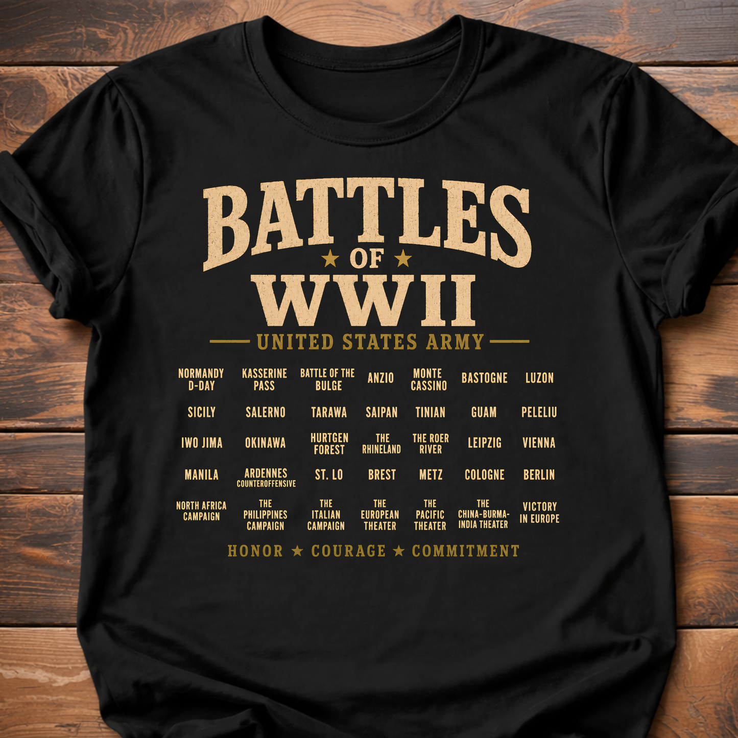 Battles Of WWII Army T-Shirt