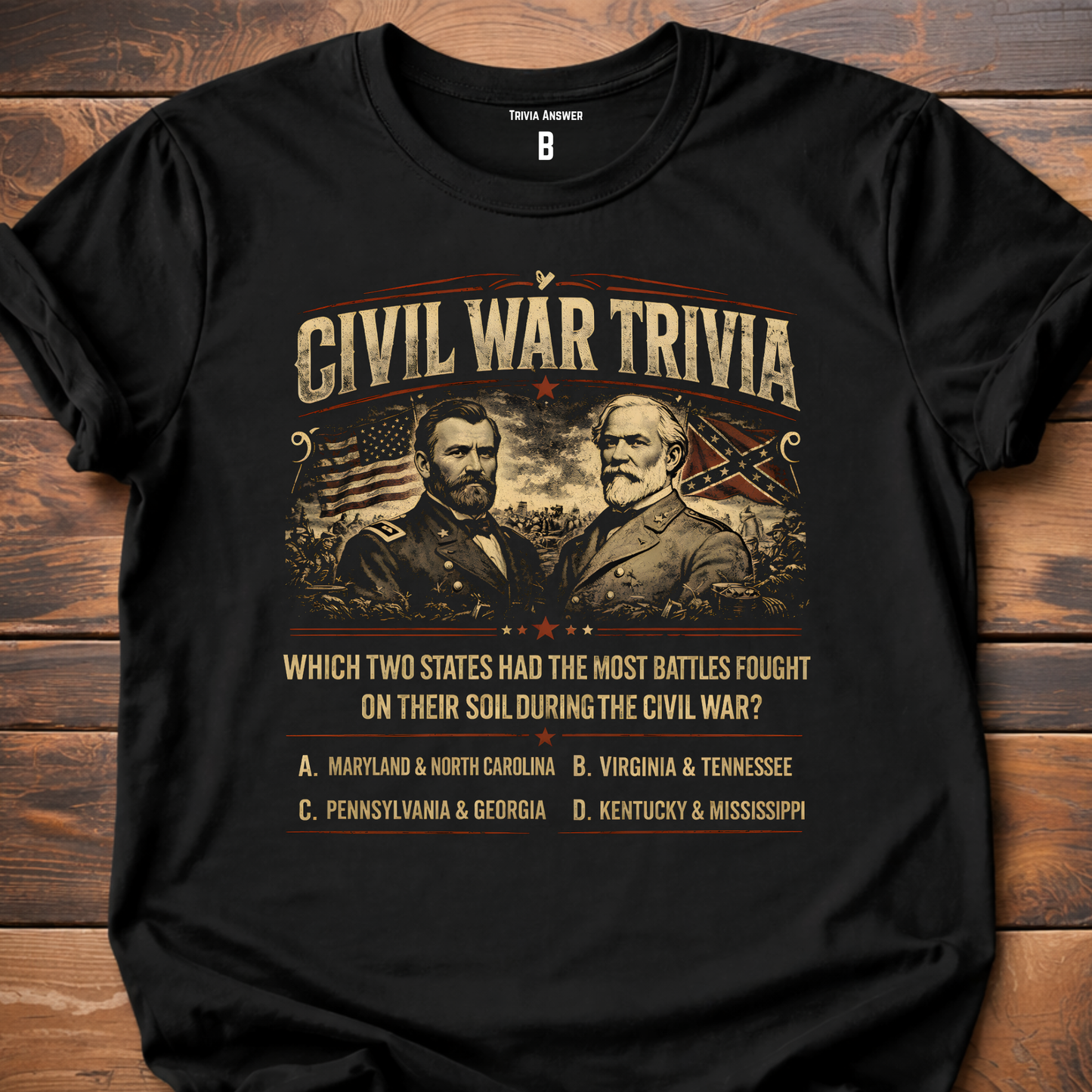 Civil War Trivia Most Battles T-Shirt