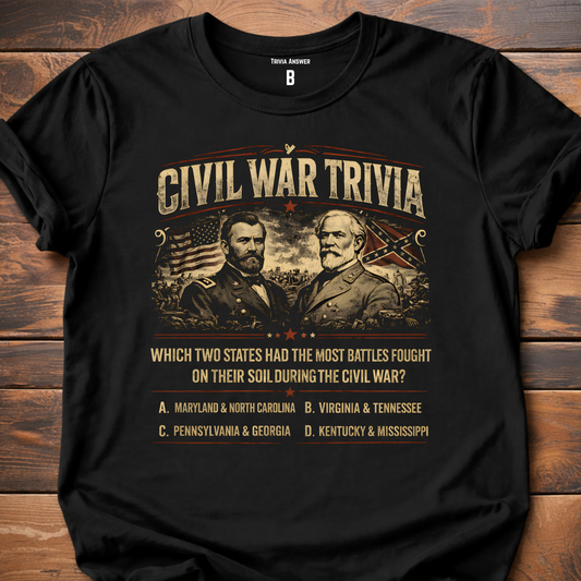 Civil War Trivia Most Battles T-Shirt