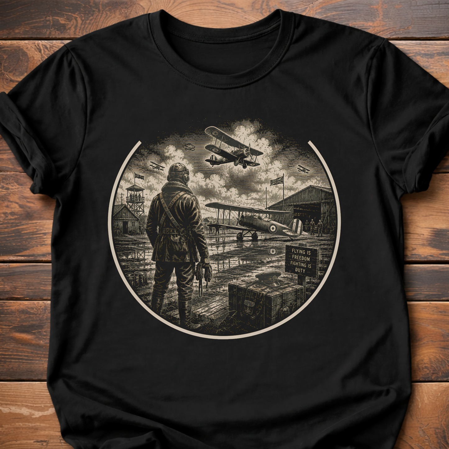 Fields of Valor WWI Air War T-Shirt