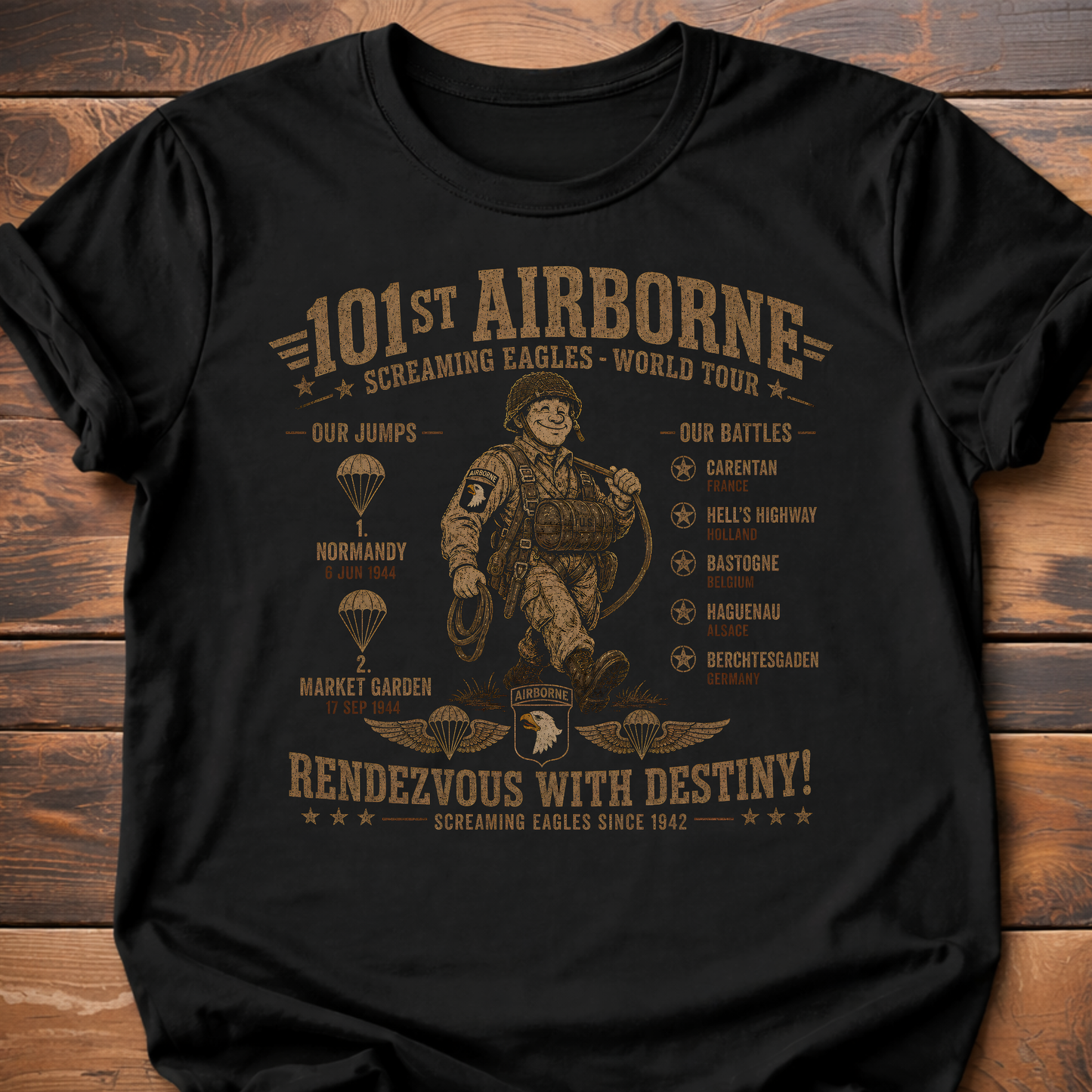 101st Airborne Would Tour T-Shirt