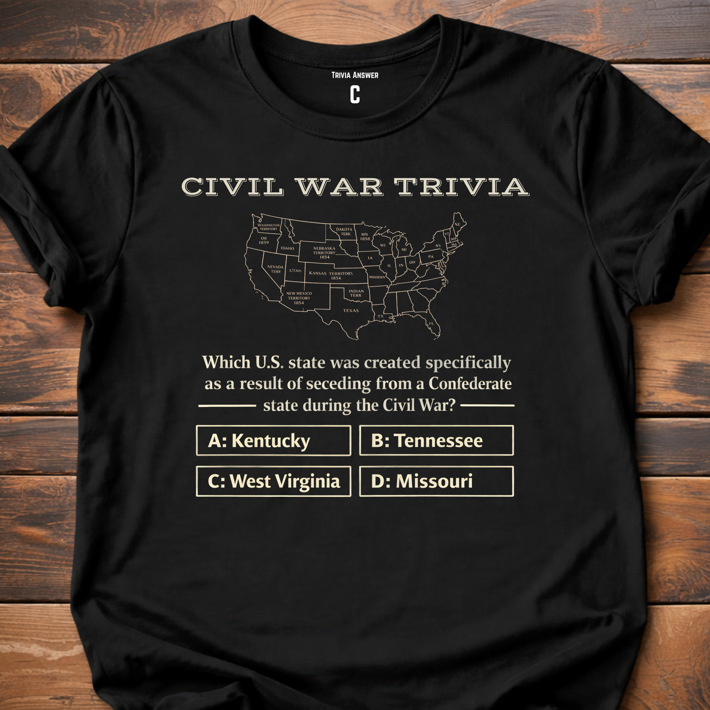 Civil War State Trivia T-Shirt