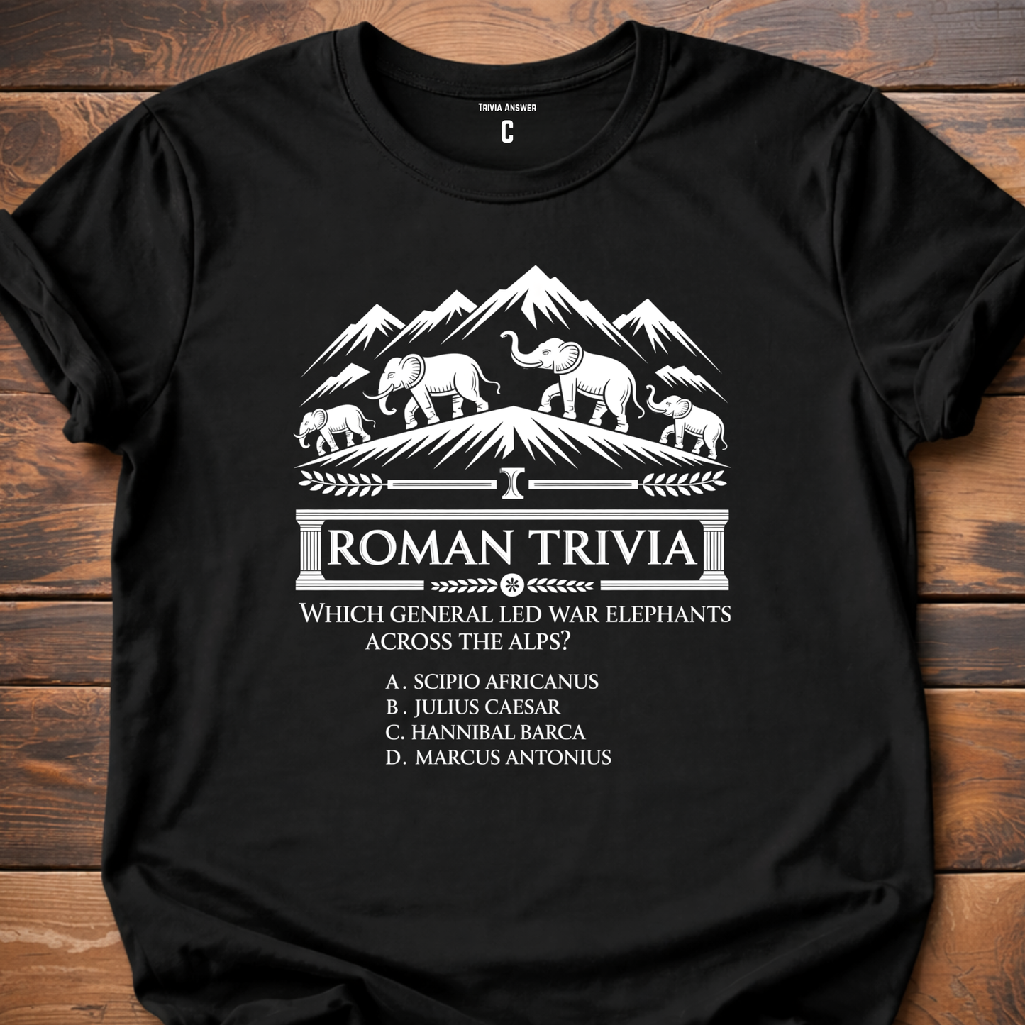 Roman Alps Crossing Trivia Question T-Shirt