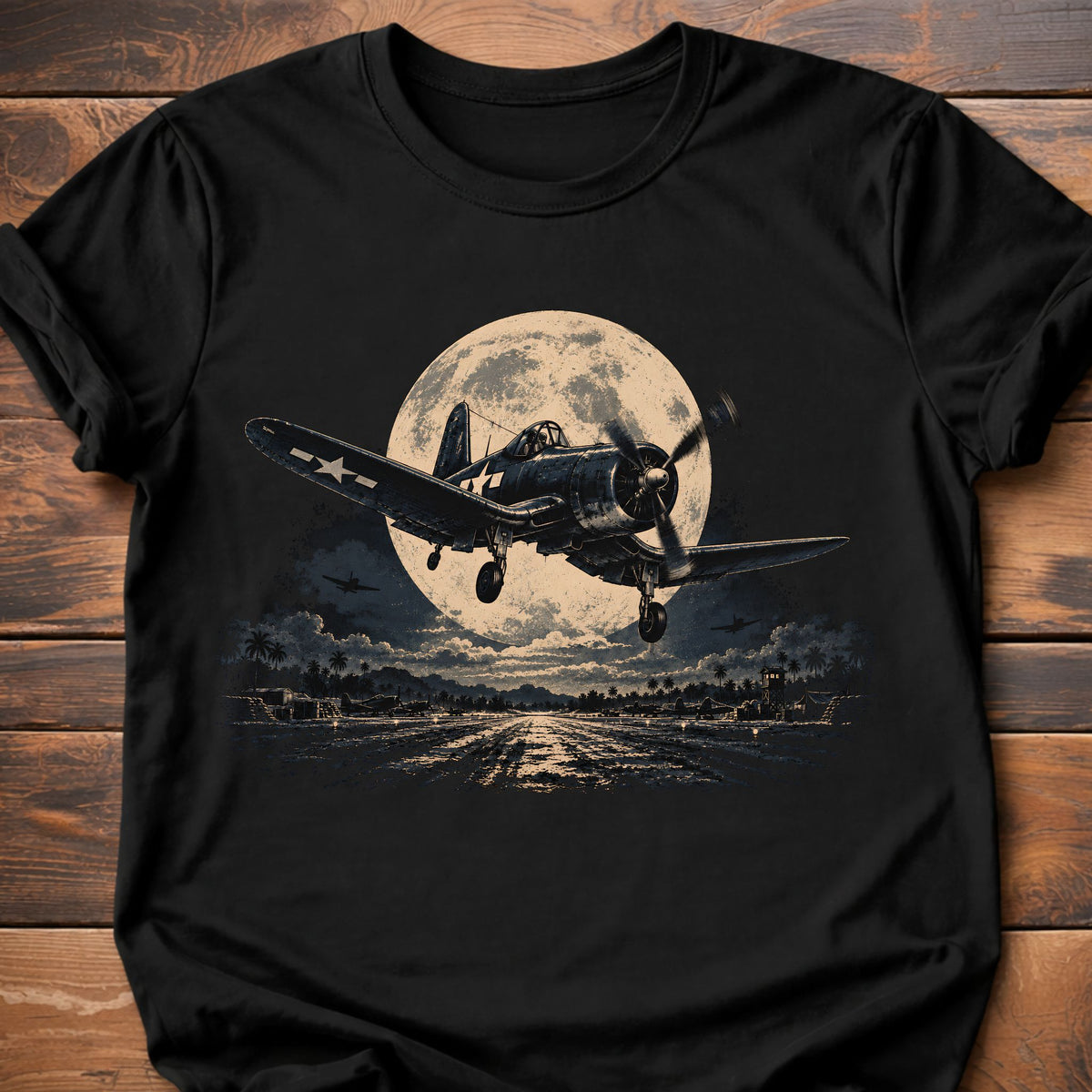 Corsair Over Wrigley Field Moonlight T-Shirt