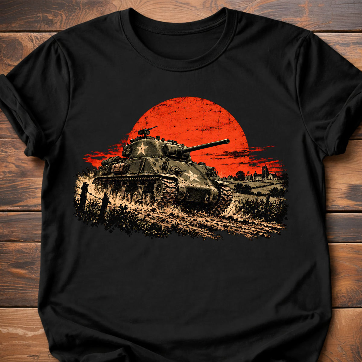 Sherman Sunset Over Normandy T-Shirt