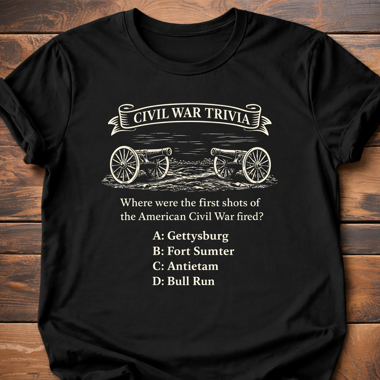 Civil War First Shots Trivia T-Shirt