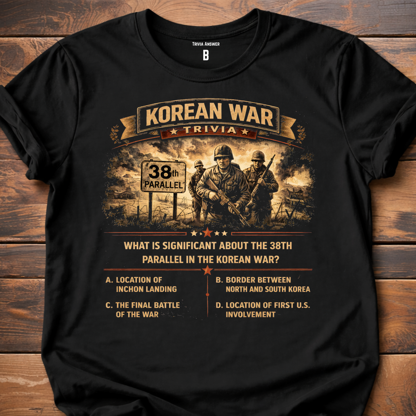 Korean War Trivia 38th Parallel T-Shirt