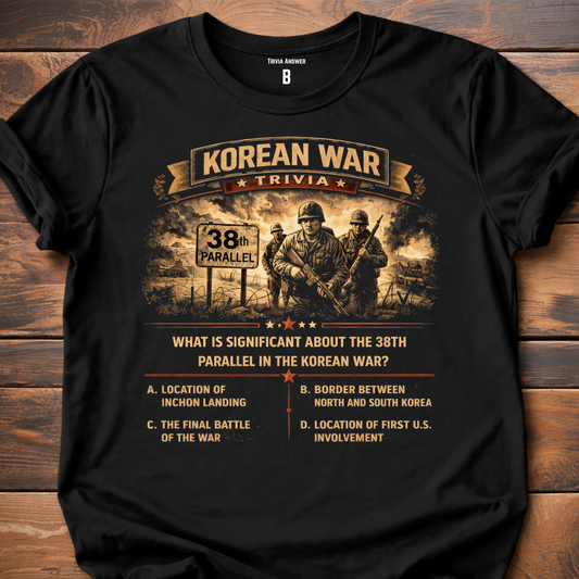 Korean War Trivia 38th Parallel T-Shirt