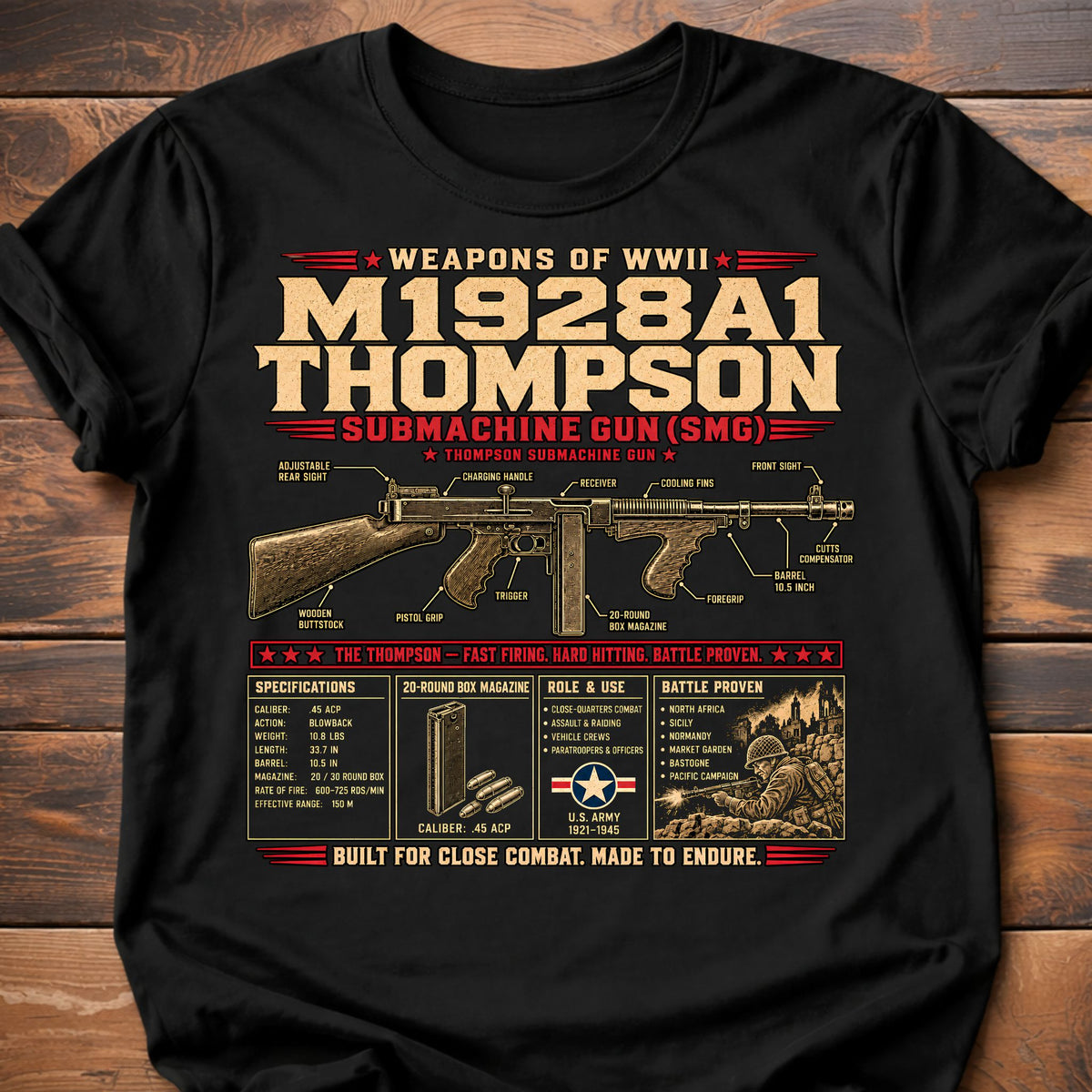 Weapons Of WWII Thompson T-Shirt