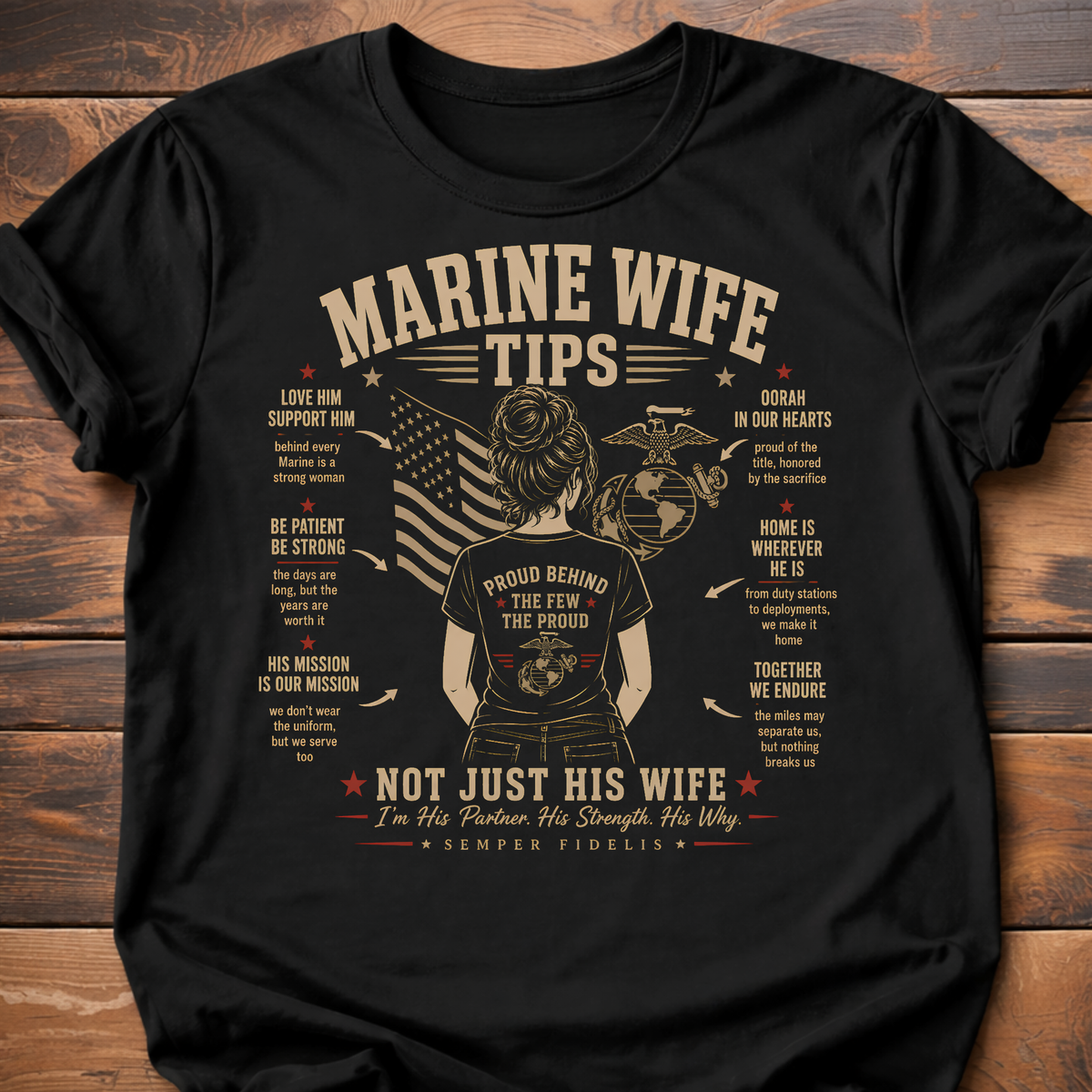 Marine Wife Tips T-Shirt